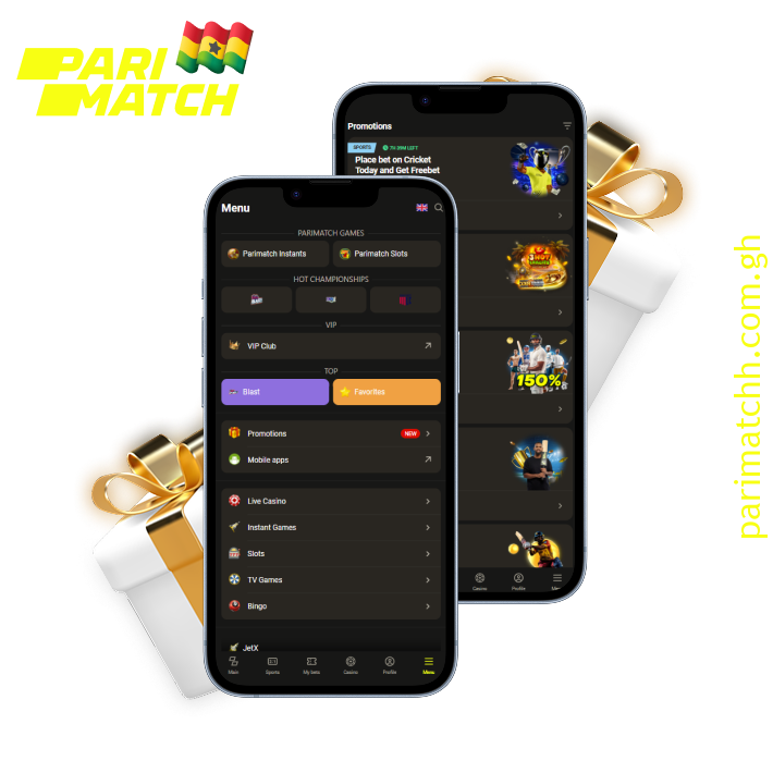 Ghana users have access to a large number of bonuses from Parimatch